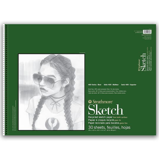 12 Pack: Strathmore&#xAE; 400 Series Sketch Recycled Sketch Paper Pad, 18&#x22; x 24&#x22;